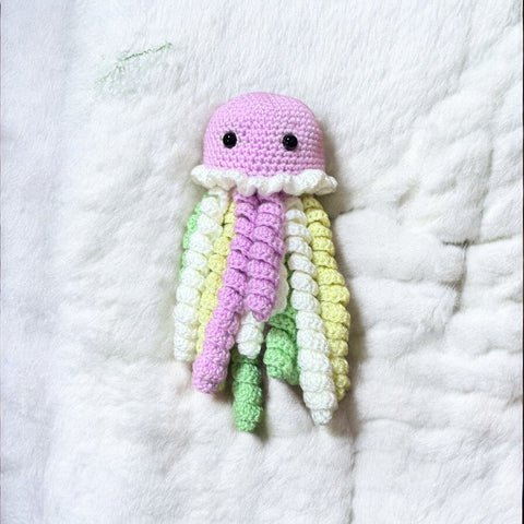 Handmade crochet jellyfish baby comforter toys