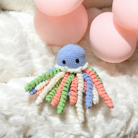 Baby shower crochet octopus jellyfish toy handmade