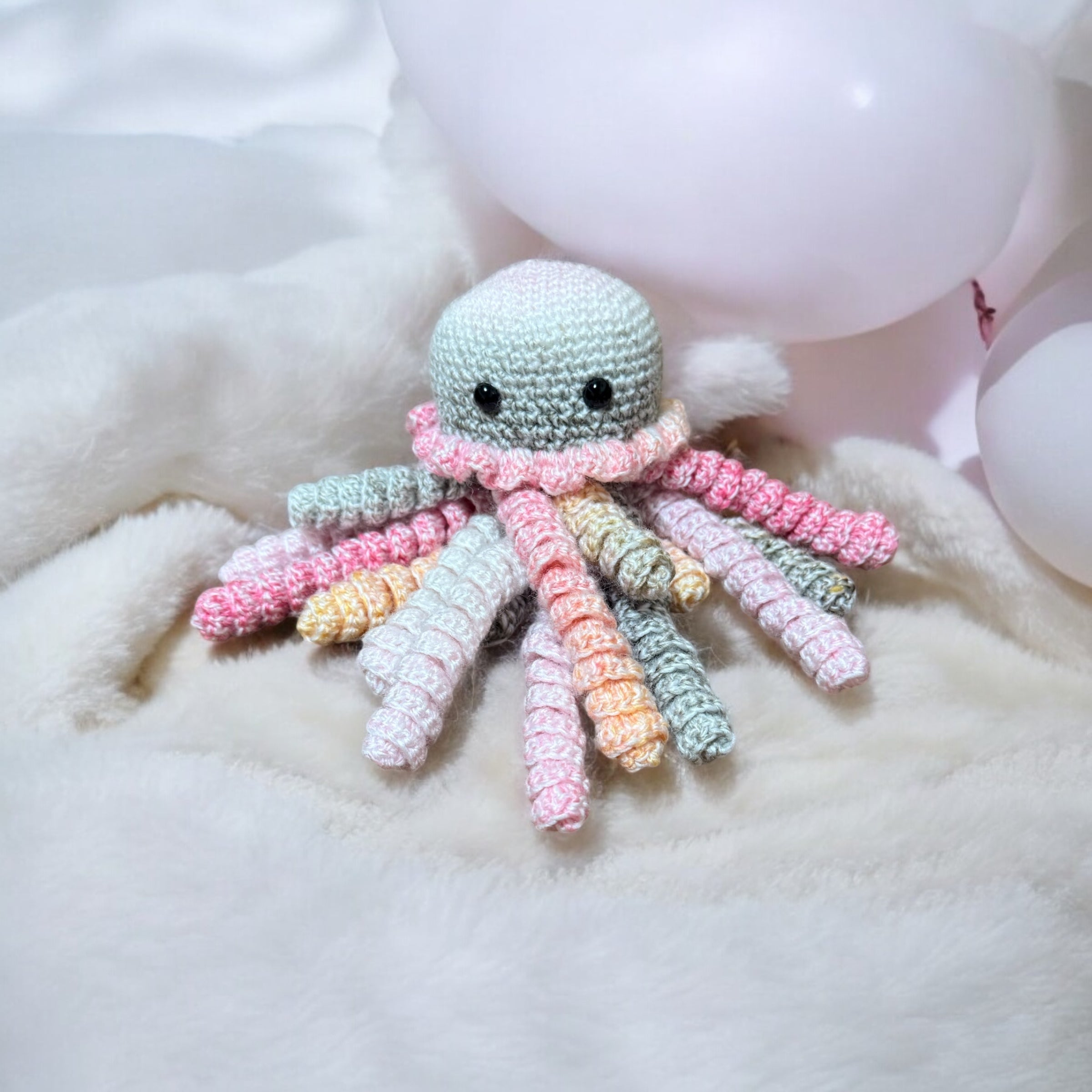 Soft crochet baby sensory comforter gift UK