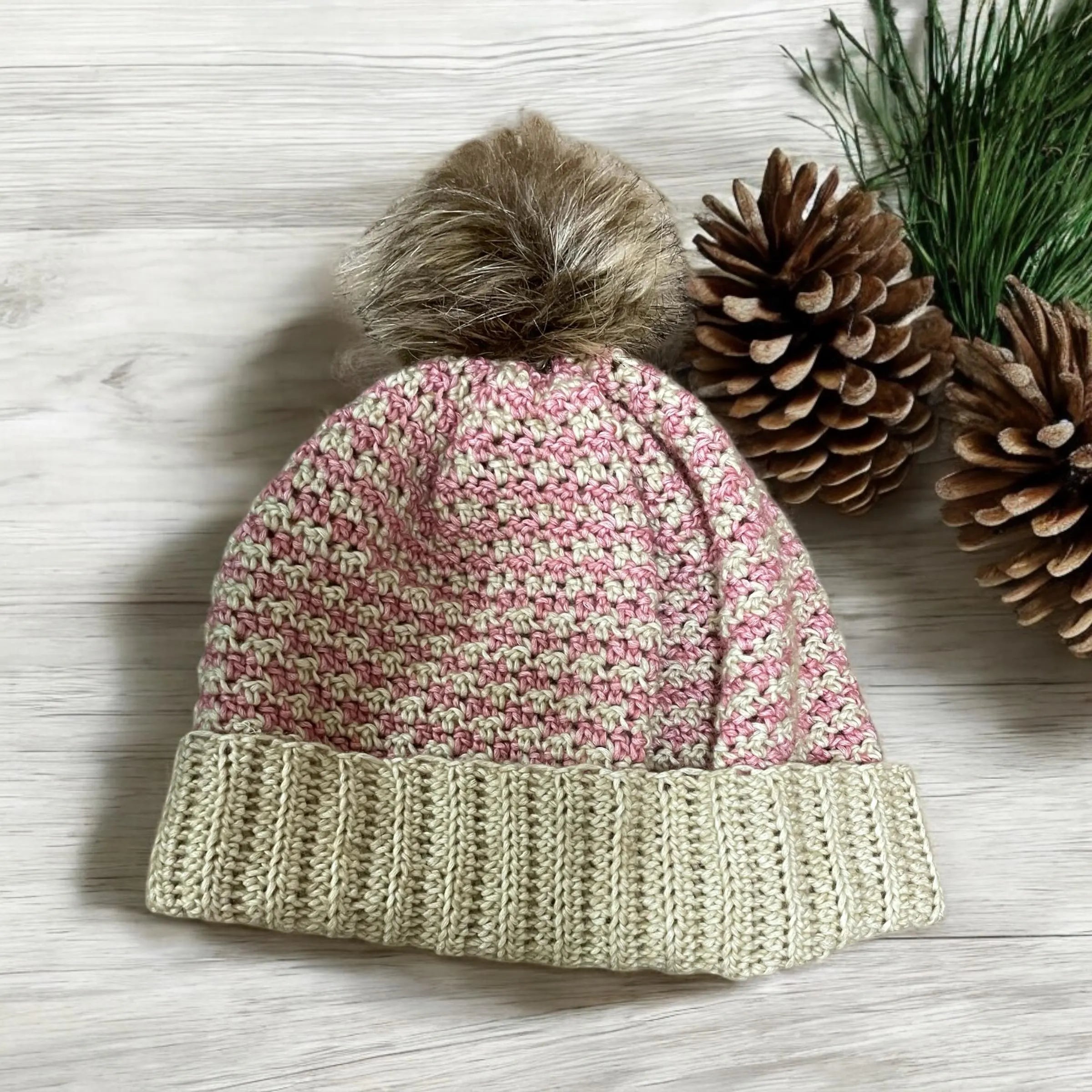 Handmade crochet winter beanie UK – chunky wool knit hat