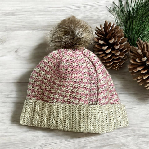 Handmade crochet winter beanie UK – chunky wool knit hat