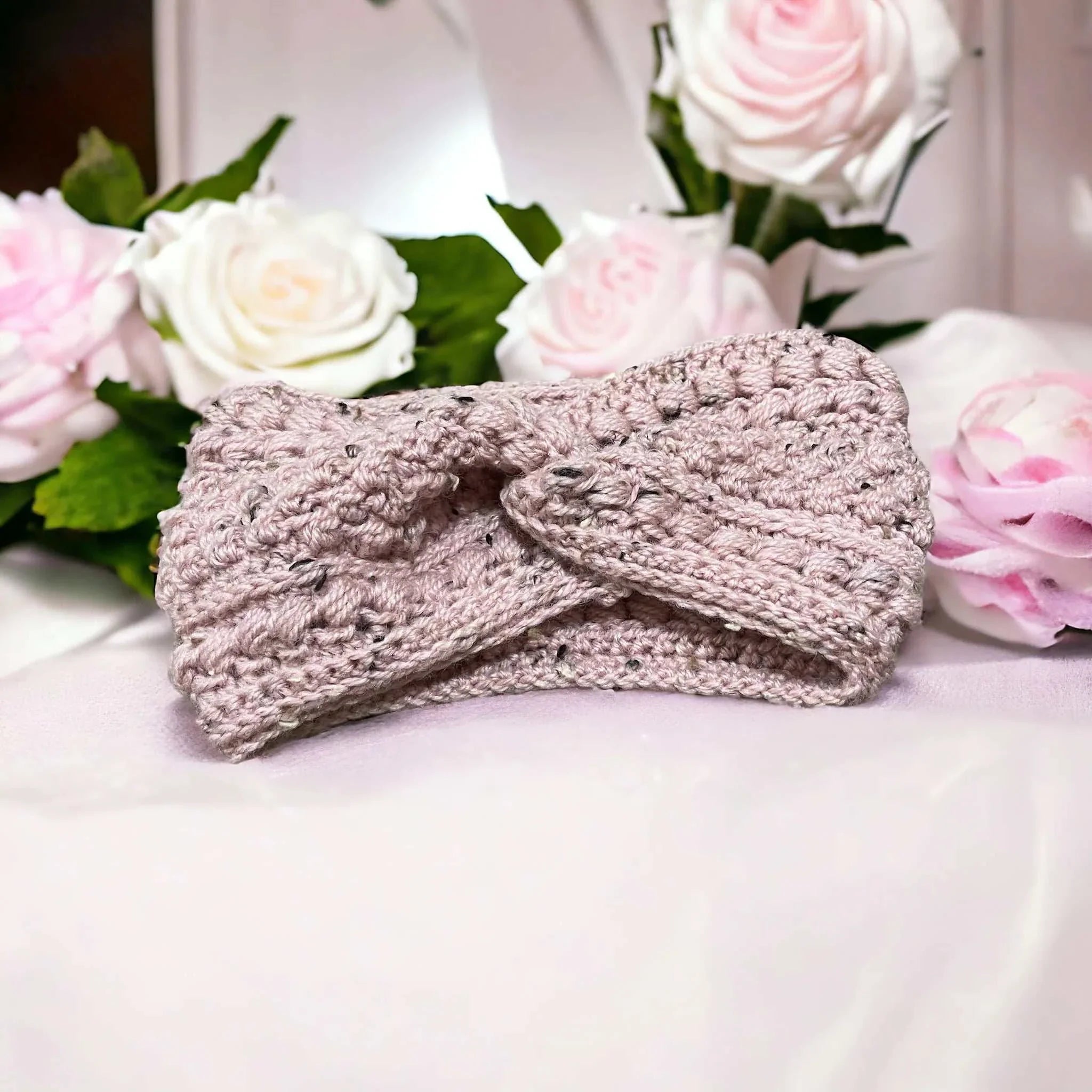
Cozy chunky knit headband ear warmer for women UK

Soft wool crochet ear warmer in neutral winter colour

Stylish crochet headband ear warmer with bobble detail

Handmade winter crochet accessory – cozy ear warmer