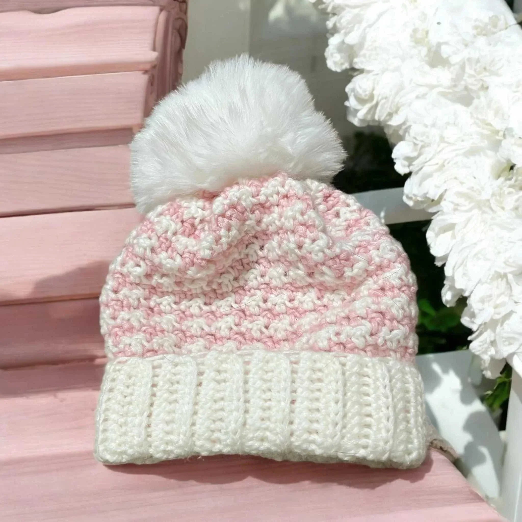 Soft knit newborn hat perfect for baby shower gift