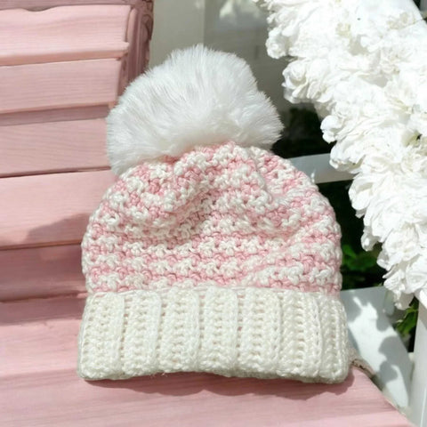 Soft knit newborn hat perfect for baby shower gift
