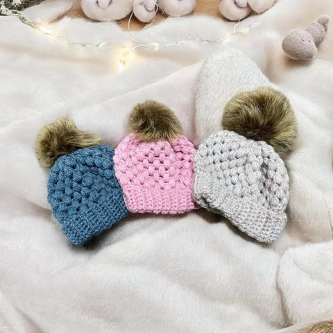 Soft knit infant hat in neutral colors – eco-friendly baby hat