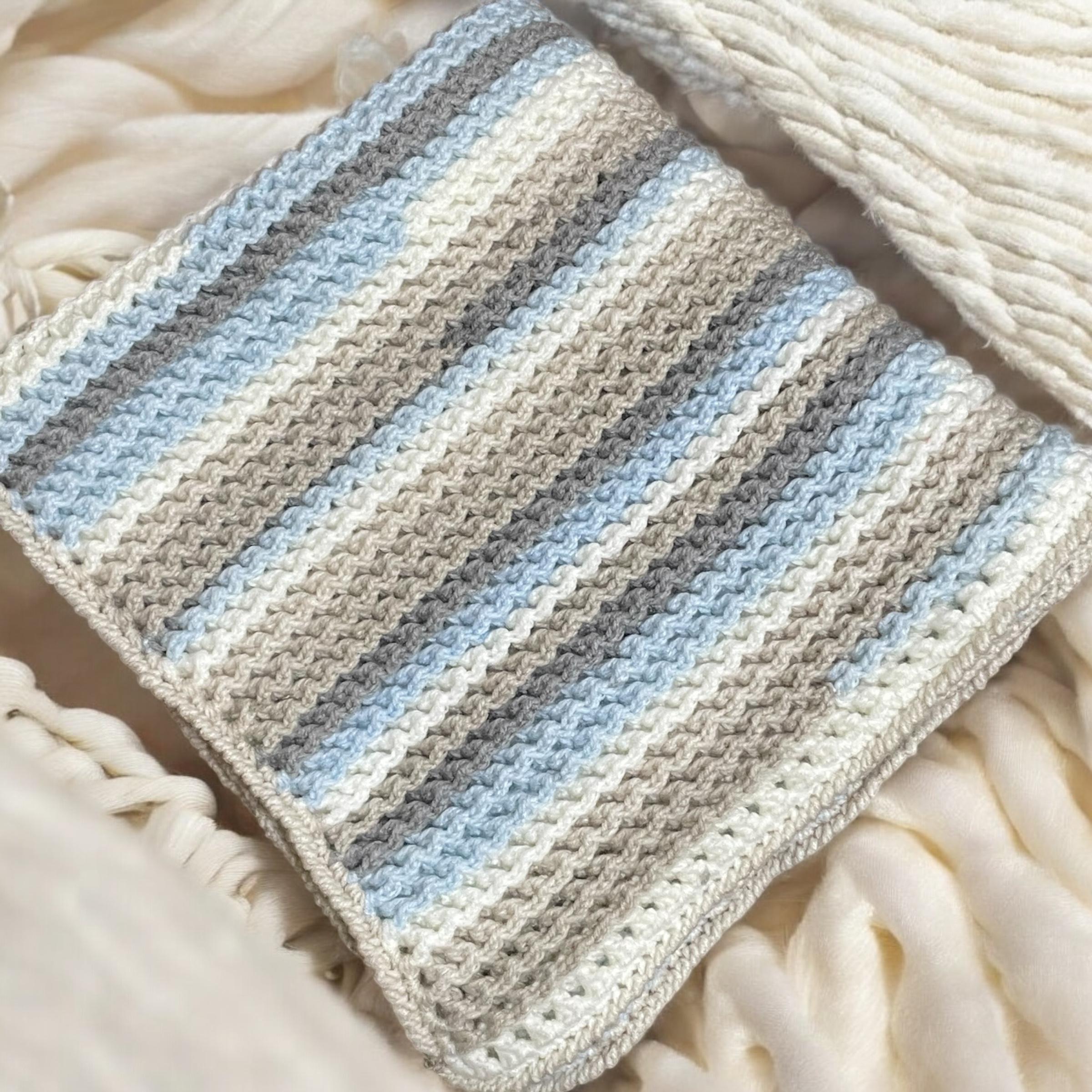Soft nursery throw for infants and toddlers

Cozy baby blanket wrapped around infant

Neutral color large baby blanket UK