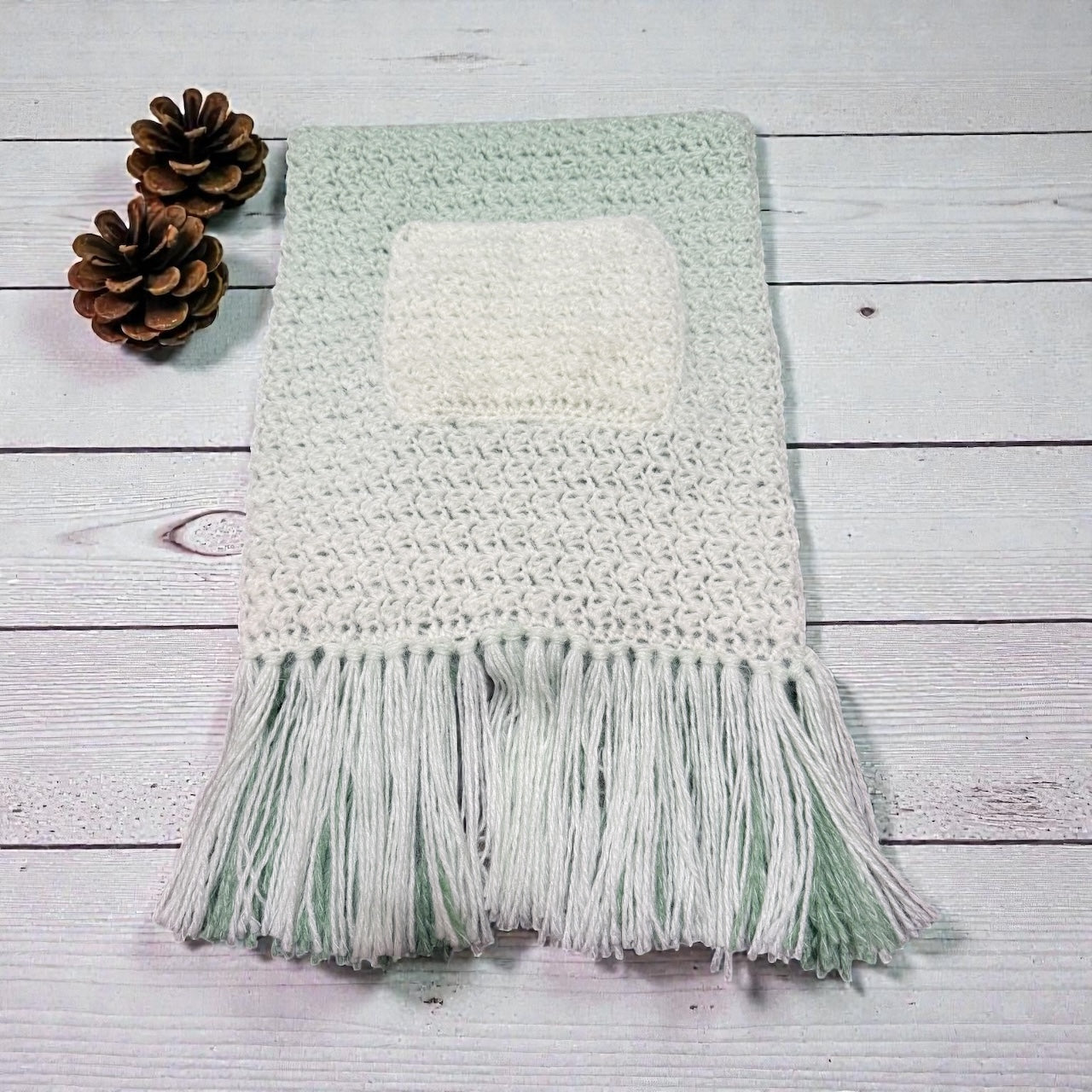 Chunky Crochet Pocket Shawl | Warm Handmade Winter Wrap