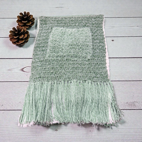 Chunky Crochet Pocket Shawl | Warm Handmade Winter Wrap