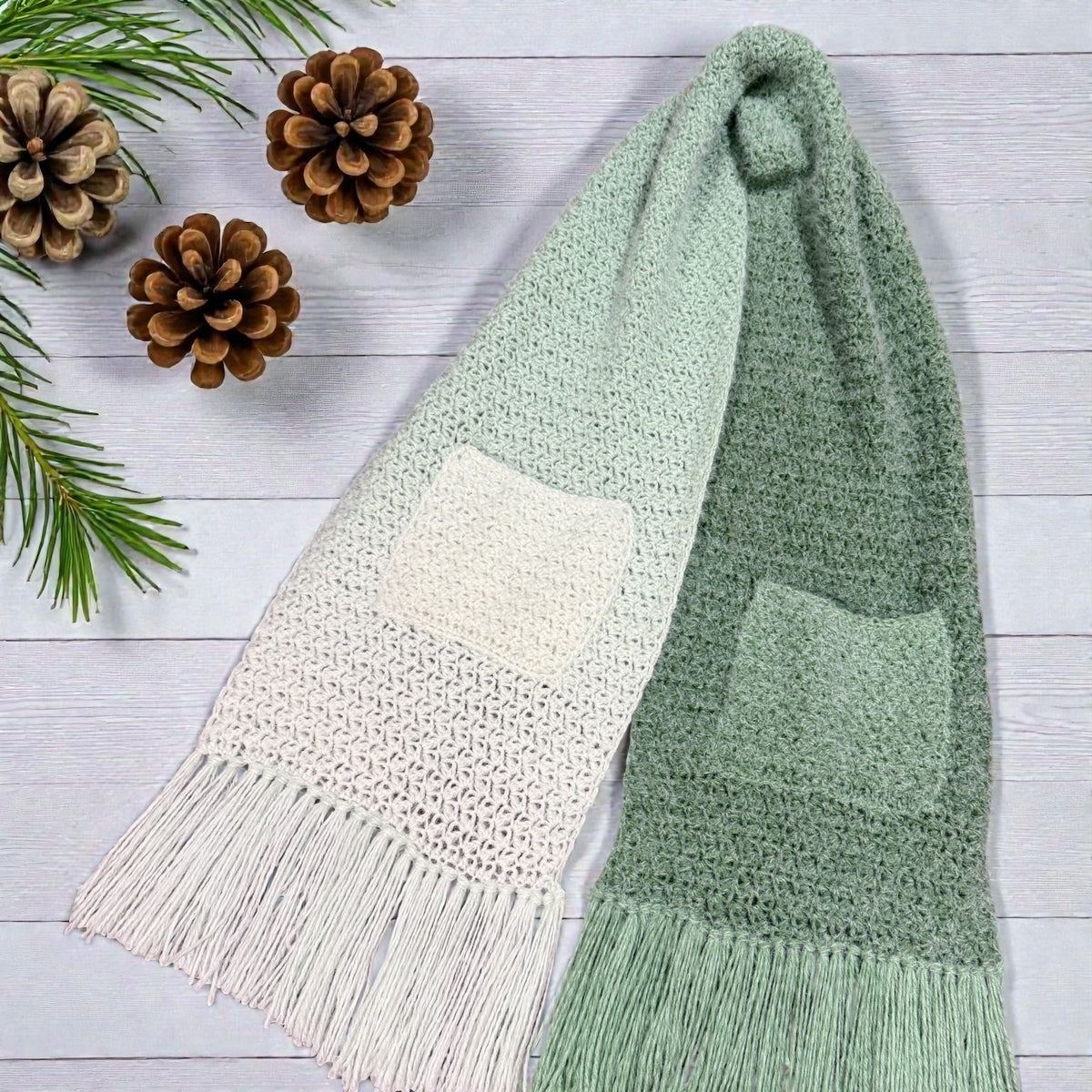 Chunky Crochet Pocket Shawl | Warm Handmade Winter Wrap