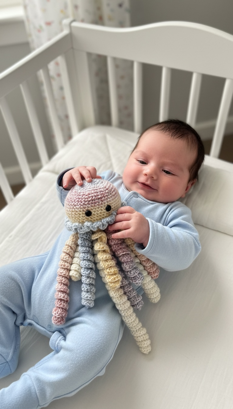 Handmade Crochet Octopus Jellyfish Baby Sensory Gift UK (Copy) (Copy) (Copy) (Copy)