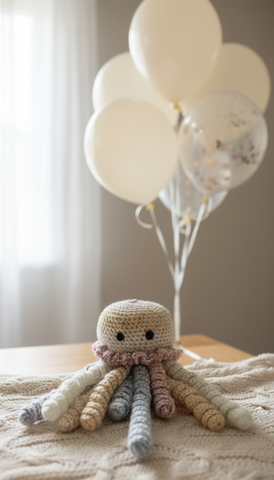 Handmade Crochet Octopus Jellyfish Baby Sensory Gift UK (Copy) (Copy) (Copy) (Copy)
