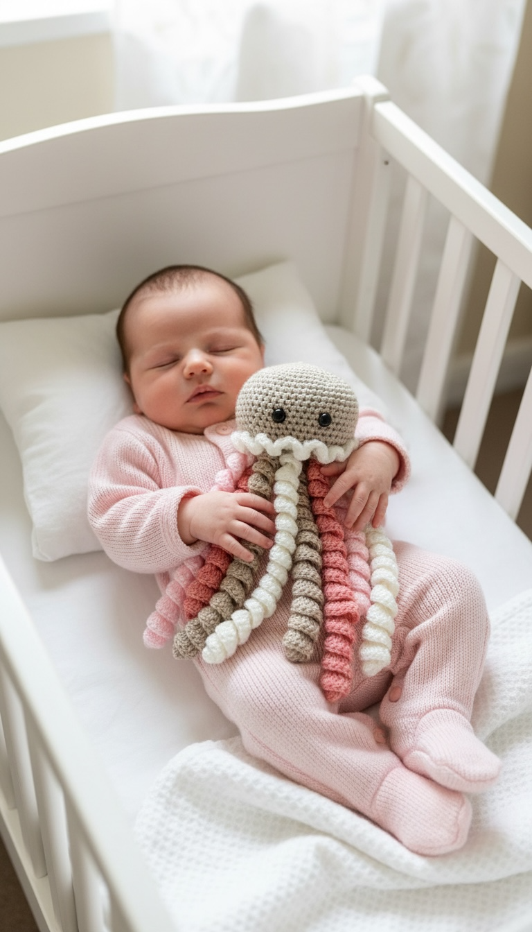 Handmade Crochet Octopus Jellyfish Baby Sensory Gift UK (Copy) (Copy)