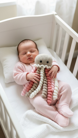 Handmade Crochet Octopus Jellyfish Baby Sensory Gift UK (Copy) (Copy)