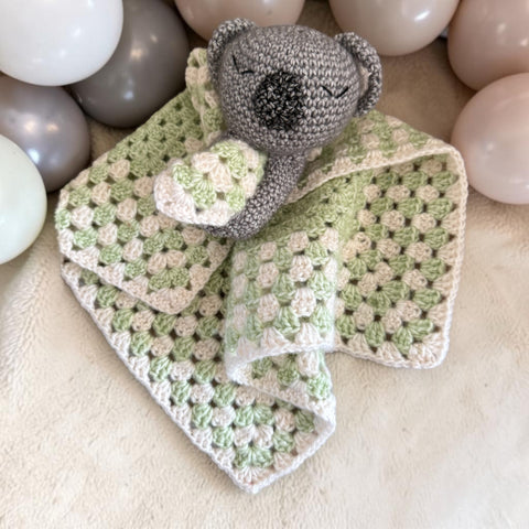 Crochet Koala Baby Comforter | Handmade Snuggle Buddy