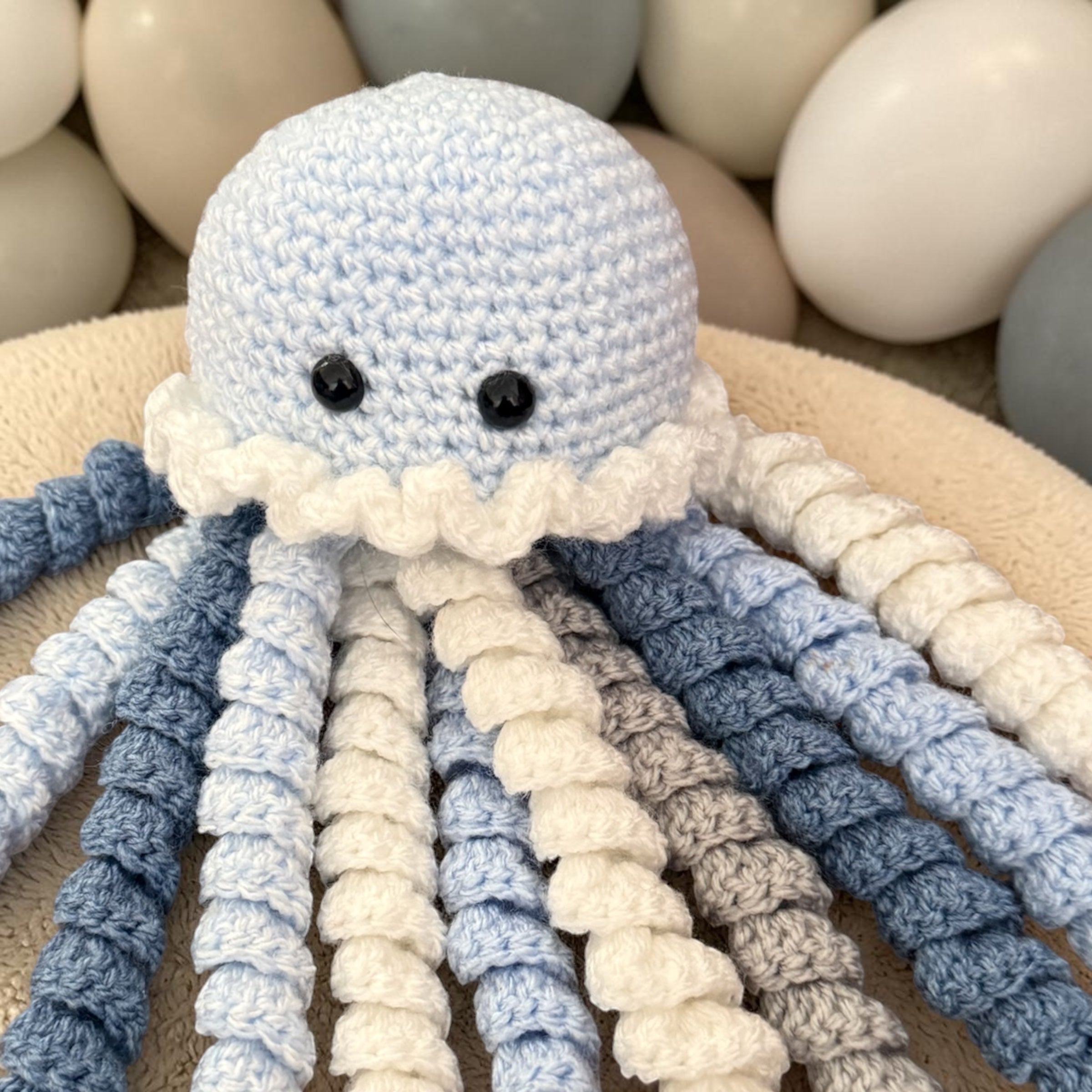 Handmade Crochet Octopus Jellyfish Baby Sensory Gift UK (Copy)