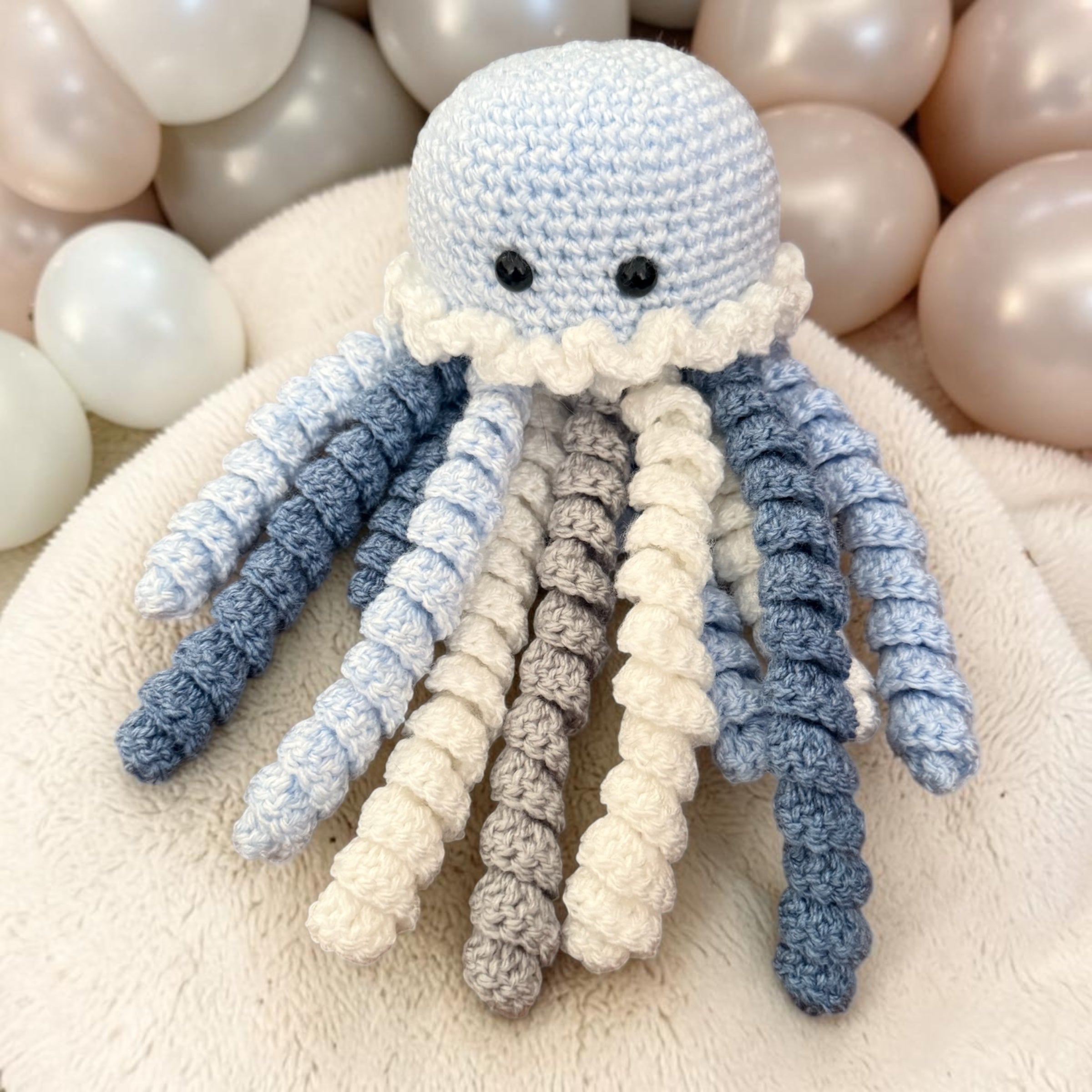 Handmade Crochet Octopus Jellyfish Baby Sensory Gift UK (Copy)