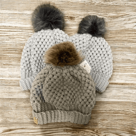 Cozy handmade crochet hat with warm wool blend yarn