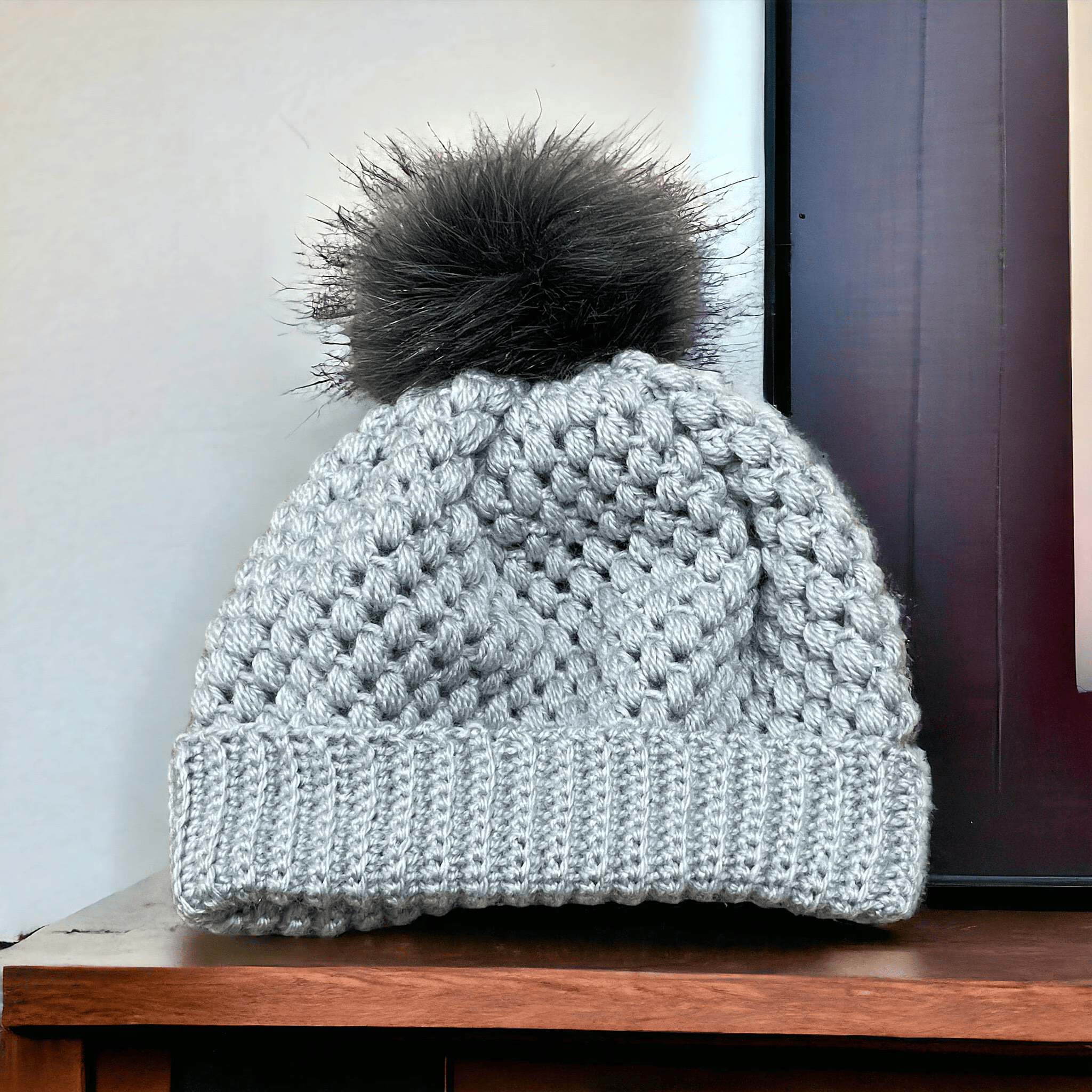 Handmade Wool Crochet Beanie Hat-Chunky Knit Slouchy Winter Hat, warm winter beanie, soft wool beanie, handmade crochet hat, chunky crochet beanie, cozy winter hat, unisex slouchy beanie, wool knit hat, handmade winter accessories