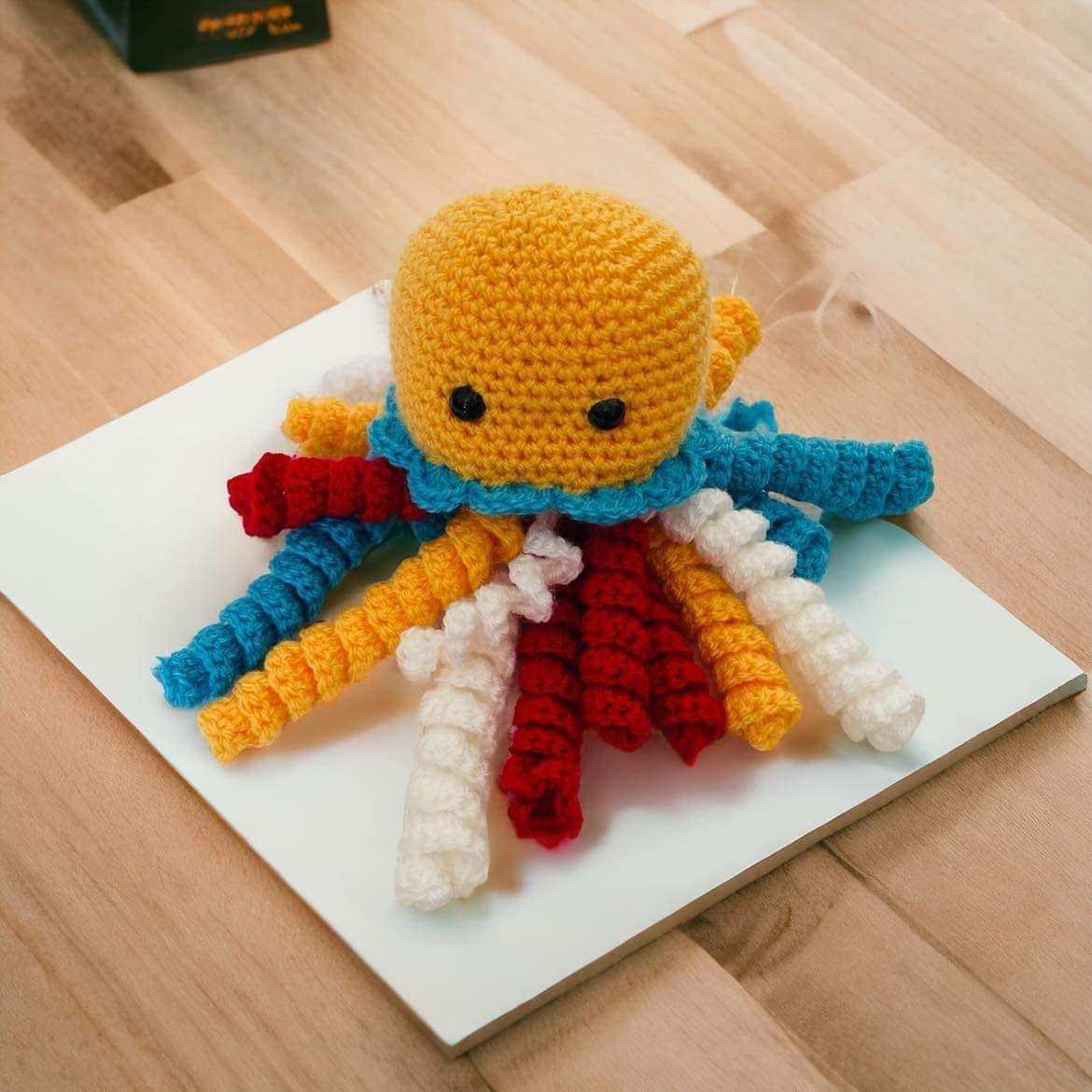 Adorable crochet jellyfish baby comforter cute cuddly soft perfect snuggle buddy