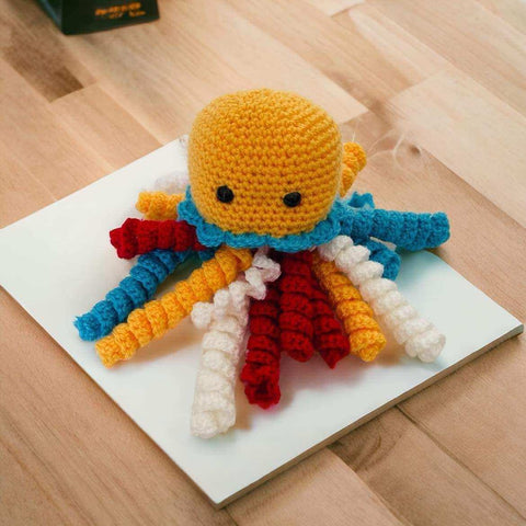 Adorable crochet jellyfish baby comforter cute cuddly soft perfect snuggle buddy