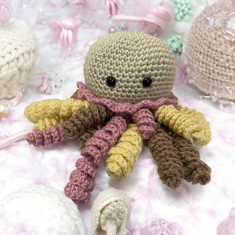 Crochet octopus jellyfish preemie newborn baby sensory toy